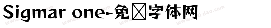 Sigmar one字体转换